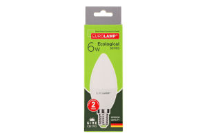 Лампа светодиодная LED 6W E14 Eurolamp 1шт