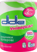 Рушник папер. Didie 1 шт. Універсал 2-х шар. 150