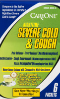 CareOne Nighttime Severe Cold & Cough Packets - 6 CT