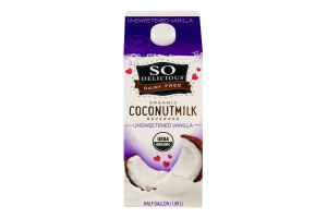 So Delicious Dairy Free Organic Coconut Milk Beverage Unsweetened Vanilla