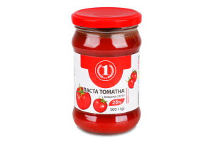 Паста томатна 25% ТМ "1" с/б 300г