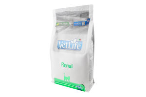 Корм д/котів Vet Life Renal д/підтримки функції нирок сухий 2кг Farmina