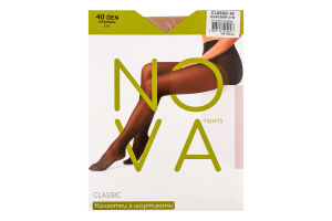 Колготки жіночі Nova Classic 40 бежевий р.3
