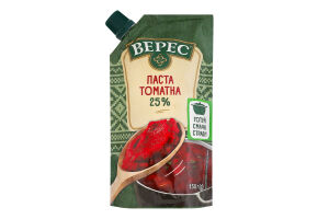 Паста томатная 25% пастеризованная Верес 1с д/п 130г