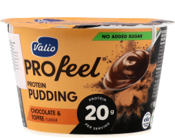 Пудинг протеїновий Іриска та шоколад безлактозний 180г стакан Valio PROfeel