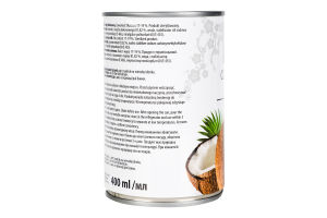 Напиток из мякоти кокосового ореха Кокосовое молоко Orient taste ж/б 400мл