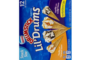 Nestle Drumstick Lil' Drums Frozen Dairy Dessert Cones Variety Pack - 12 CT