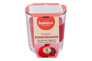 Свічка в стакані з ароматом гранату 8х7.3см №101924930315 Poppy Bolsius 1шт
