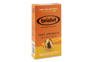 Кава 100% Arabica мелена смажена 10*5,5г в капсулах Bristot