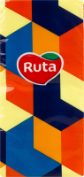 Платочки бумажные носовые 3-х слойные 19х20см Ruta 10шт