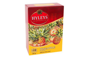 Чай чорний цейлонський байховий суцільнолистовий з додаванням рослинної сировини Ананас Hyleys к/у 100г