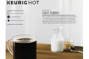 Starbucks Caffe' Verona Ground Coffee K-Cup Dark Roast - 32 CT