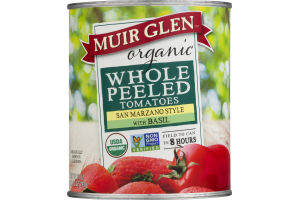 Muir Glen Organic Whole Peeled Tomatoes San Marzano Style With Basil