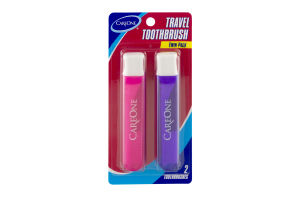 CareOne Travel Toothbrush Twin Pack - 2 CT