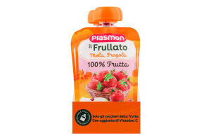 Пюре для дітей від 6міс гомогенізоване стерилізоване з вітаміном С Яблуко та полуниця Plasmon д/п 100г