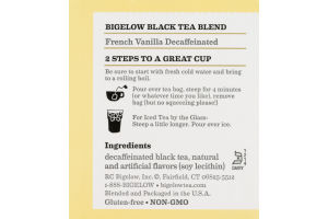 Bigelow Black Tea French Vanilla Decaffeinated - 20 CT