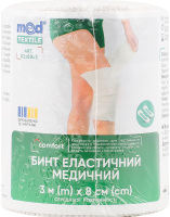 Бинт еластичний медичний MEDTEXTILE середньої розтяжності, 3 м x 8 см