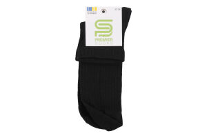 Шкарпетки Premier socks Економ вис рубч чор р22-24