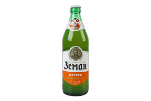 Пиво 0.5л 5.5% светлое нефильтрованное пастеризованное Weizen Земан бут