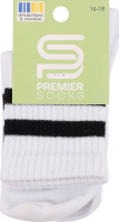 Шкарпетки Premier socks вис спорт смуж білі р16-18