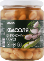 Квасоля в ніжному соусі Novus с/б 500г