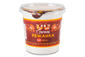 Ряжанка 3.2% Глечик ст 320г
