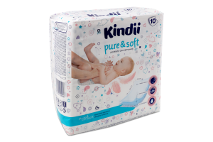 Пелюшки одноразові Пур енд Софт 60*60см 10шт Кіндіі