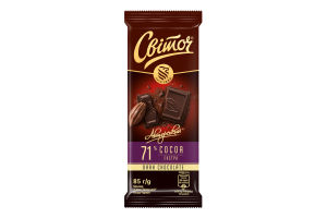 Шоколад 71% экстра черный Авторский Світоч м/у 85г