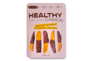 Філейки мангові натурально сушені в чорному шоколаді Healthy Choice д/п 185г