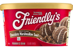 Friendly's Premium Ice Cream Chocolate Marshmallow Swirl