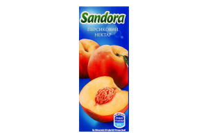 Нектар с мякотью пастеризованный персиковый Sandora т/п 200мл