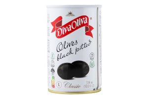 Маслини чорні без кісточки Classic Diva Oliva з/б 300г