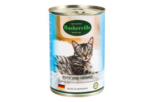 Корм для котов Baskerville индейка и рыба