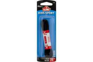 Kiwi 36'' Kids Sport Laces Flat Black - 1 CT