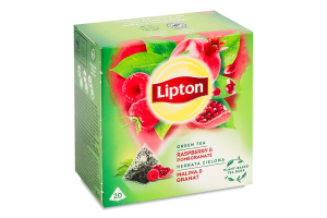 Чай зелений ароматизований Raspberry&Pomegranate Lipton к/у 20шт