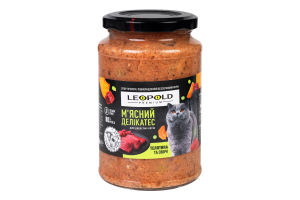 Корм д/котів М'ясний делікатес Преміум беззерновий з телятиною та овочами 400г твіст/б Леопольд