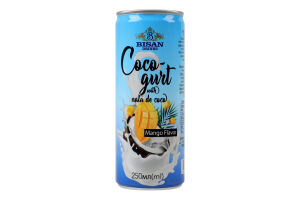 Напій кокосовий з ароматом манго Nata de coco Bisan Drinks з/б 250мл