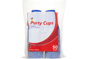 Ahold Party Cups Plastic Blue - 16 OZ