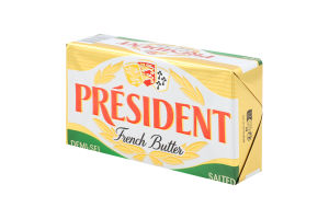 Масло 80% кислосливочное соленое President м/у 200г