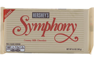 HERSHEY'S SYMPHONY Milk Chocolate Giant Bar, 6.8-Ounce Bars