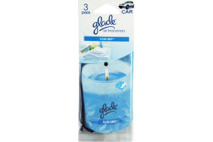 Glade Clean Linen Car Air Fresheners - 3 CT