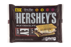 HERSHEY'S Milk Chocolate Bars, 6 Count, 9.3 Ounces