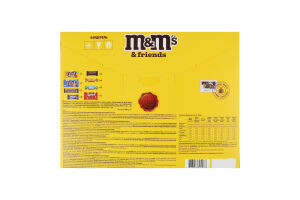 Набір драже, батончиків, печива, цукерок та жувальних драже Велика бандероль M&M's&Friends к/у 316г