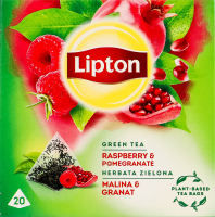 Чай зелений ароматизований Raspberry&Pomegranate Lipton к/у 20шт