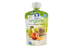 Gerber Organic Baby Food Pears, Peaches & Oatmeal