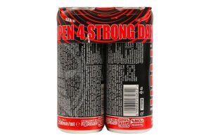 Напиток энергетический безалкогольный газированный кофеиносодержащий со вкусом яблока и тутти-фрутти Hell к/у 4х250мл