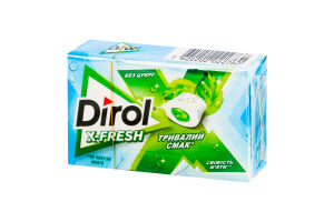 Гумка жувальна без цукру з підсолоджувачами Свіжість м'яти X-Fresh Dirol к/у 19.5г