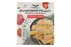 Пельмени замороженные Говядина и cвинина Фирменный рецепт Білий Бик м/у 750г
