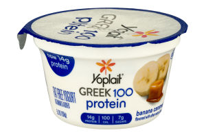 Yoplait Greek 100 Protein Fat Free Yogurt Banana Caramel
