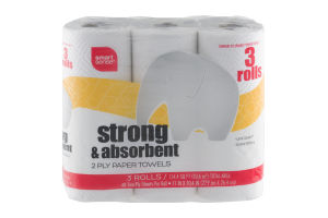 Smart Sense Strong & Absorbent 2 Ply Paper Towels - 3 CT